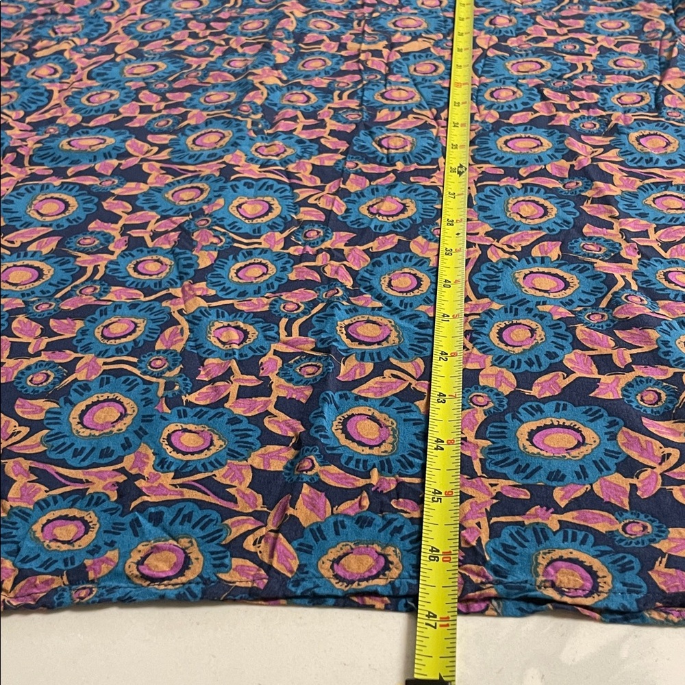 Natural Life Blue Purple Tan Floral Maxi Dress 100% Rayon Boho women - Picture 6 of 9